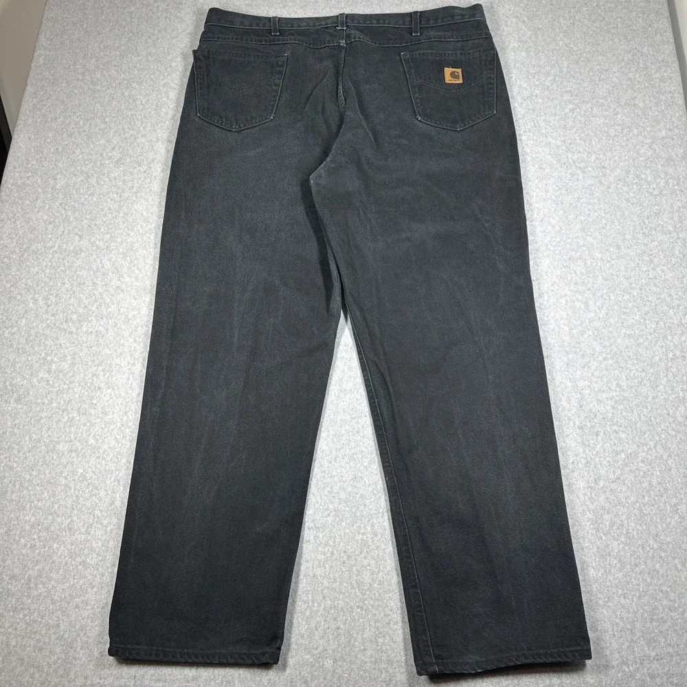 Vintage Carhartt B177 BLK Jeans Men's 44x32(42x32) Union Made in USA Black Denim